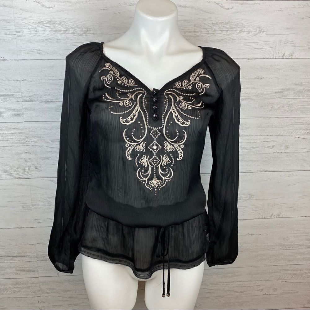 White House Black Market Sheer Blouse